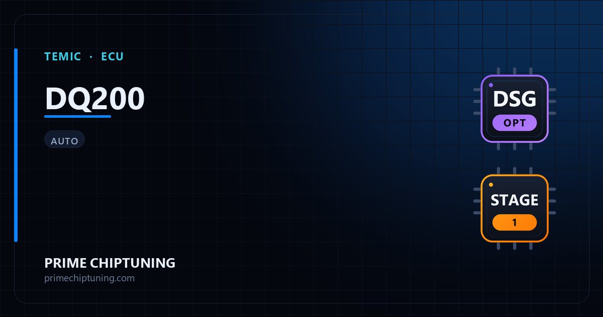 TEMIC DQ200 ECU ailesi için mevcut çözümler: DSG Optimizasyonu, Stage 1 Yazılım