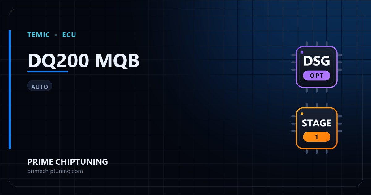 Solutions disponibles pour la famille d'ECU TEMIC DQ200 MQB : Optimisation DSG, Reprogrammation Stage 1