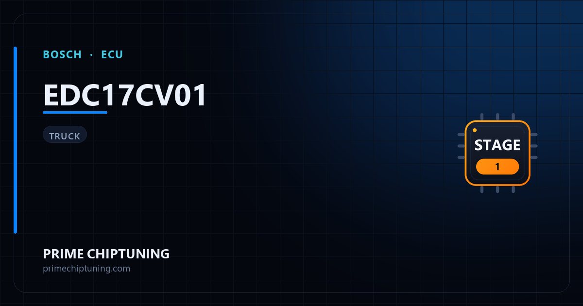 Solutions disponibles pour la famille d'ECU BOSCH EDC17CV01 : Reprogrammation Stage 1