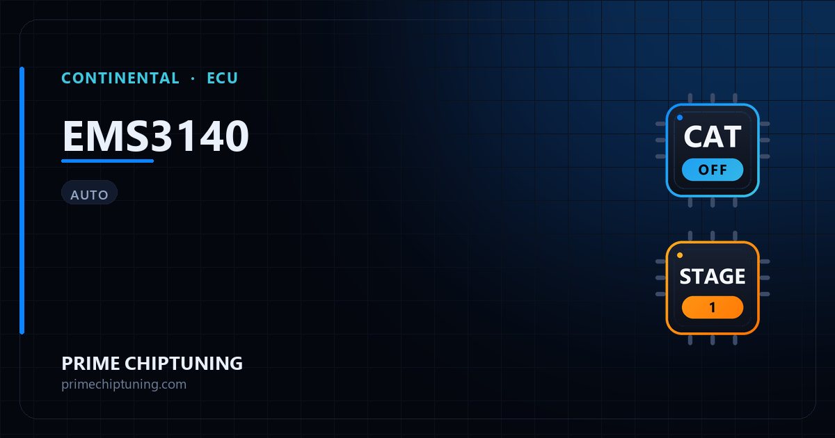 Solutions disponibles pour la famille d'ECU EMS3140 : Décata / Suppression catalyseur, Reprogrammation Stage 1