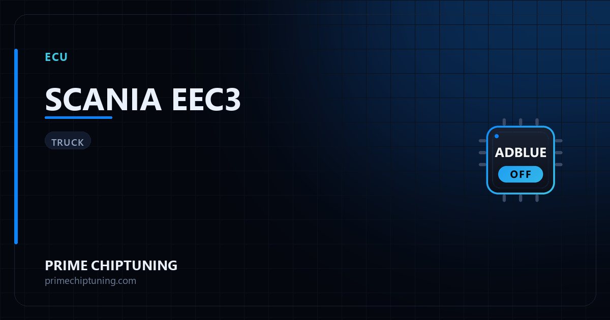 Solutions disponibles pour la famille d'ECU SCANIA EEC3 : Suppression AdBlue / SCR