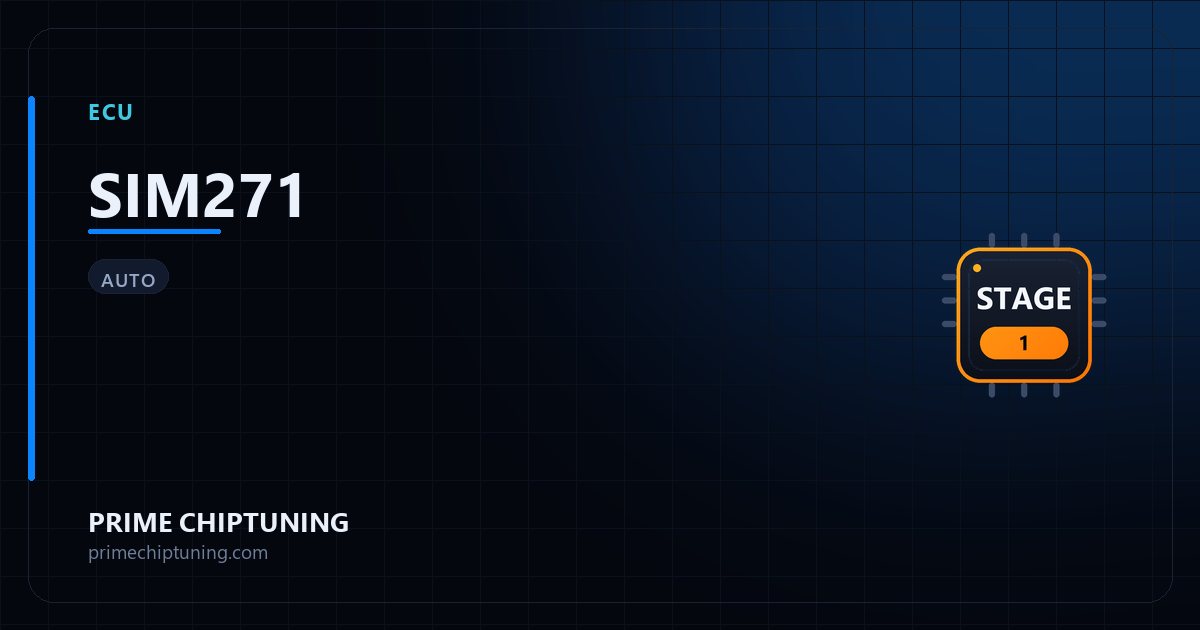الحلول المتاحة لعائلة ECU SIM271: إعادة برمجة Stage 1 (المرحلة الأولى)