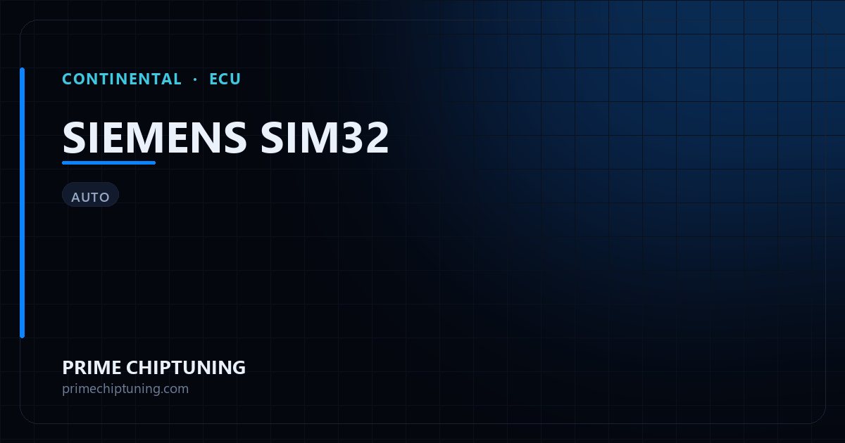 الحلول المتاحة لعائلة ECU SIEMENS SIM32: