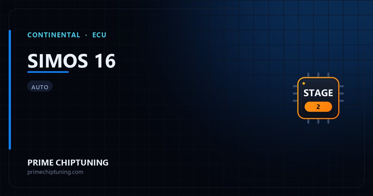 الحلول المتاحة لعائلة ECU CONTINENTAL SIMOS 16: إعادة برمجة Stage 2 (المرحلة الثانية)