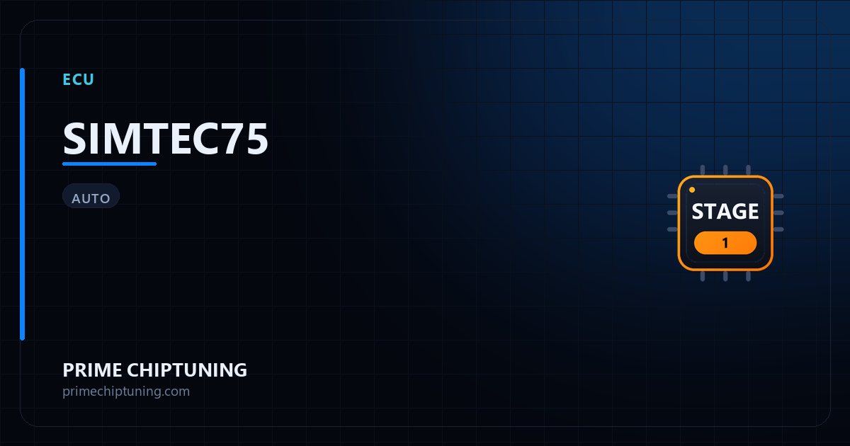الحلول المتاحة لعائلة ECU SIMTEC75: إعادة برمجة Stage 1 (المرحلة الأولى)