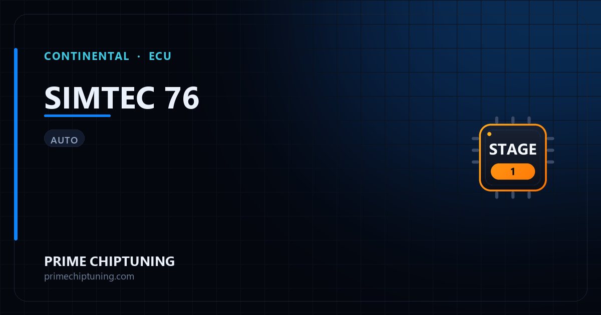 الحلول المتاحة لعائلة ECU CONTINENTAL SIMTEC 76: إعادة برمجة Stage 1 (المرحلة الأولى)