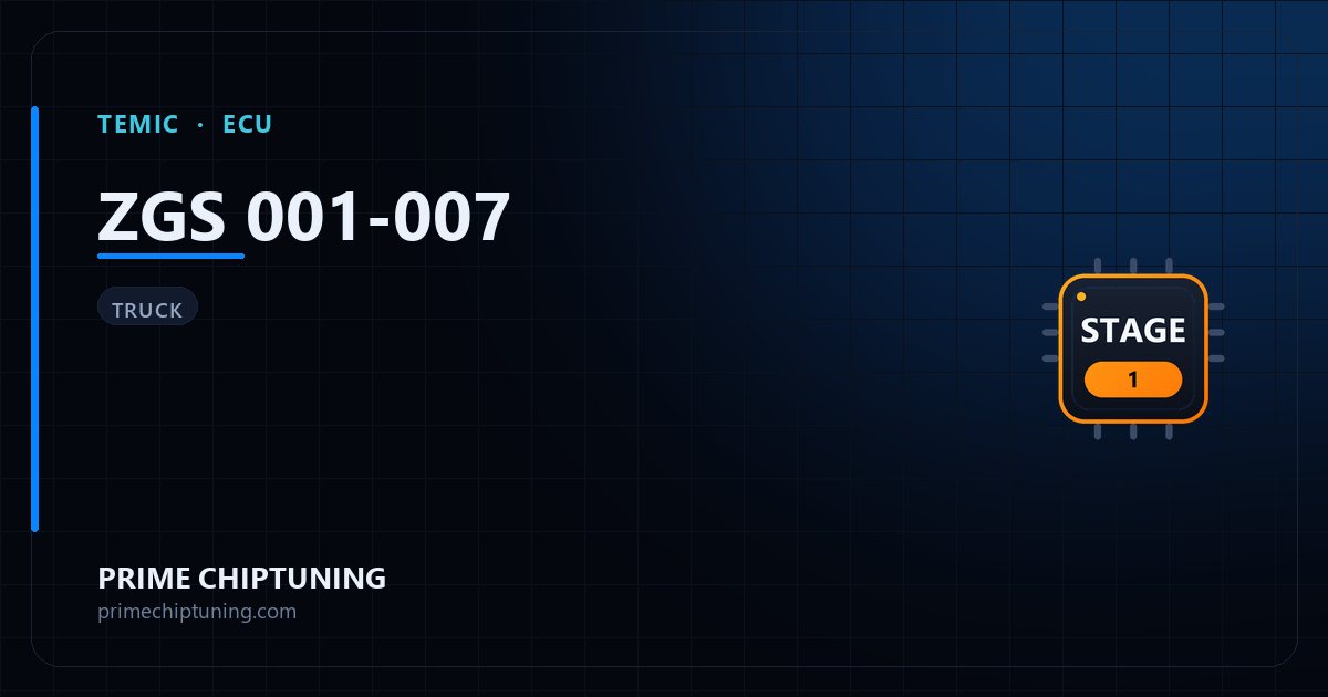 Available solutions for the TEMIC ZGS 001-007 ECU family: DSG Optimisation