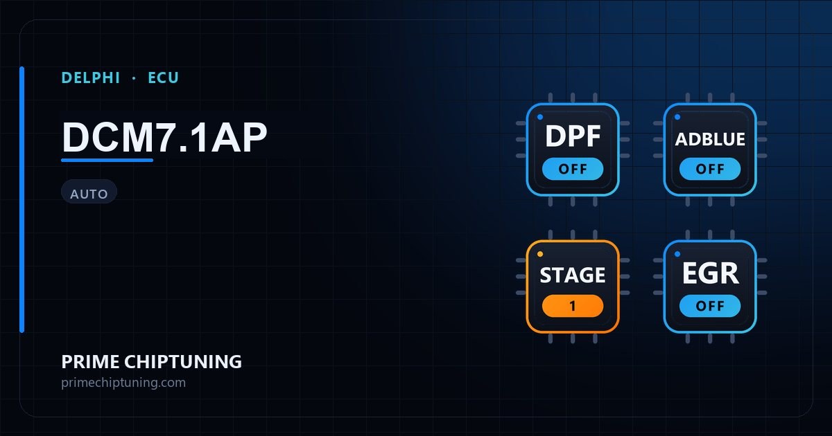 Delphi DCM7.1AP & DCM7.24 DPF, EGR, AdBlue, Stage 1 Solution
